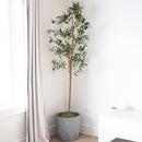 Sunnydaze Realistic Faux Olive Tree in Pot with Silk Leaves