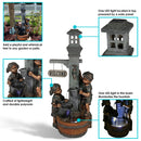 Sunnydaze Water Fountain Statue with Children Playing at Faucet - 40"