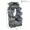 Sunnydaze Dual Cascading Rock Falls Water Fountain with LED Lights and Electric Submersible Pump - 39"