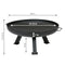 Sunnydaze Black Rustic Steel Fire Pit Bowl with Cover - 29.25"