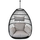 Sunnydaze Delaney Outdoor Hanging Egg Chair with Seat Cushions - 50"