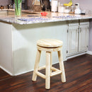 Sunnydaze Backless Wooden Swivel Counter-Height Stool - 23.75" H