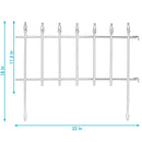 Sunnydaze 5-Piece Roman Garden Border Fence Set - 9 Overall Feet