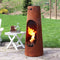 Sunnydaze Santa Fe Steel Chiminea with Rustic Finish - 50"