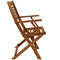 Sunnydaze Meranti Wood Outdoor Folding Patio Armchairs - Set of 2