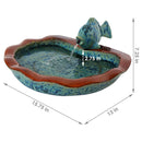 Sunnydaze Glazed Ceramic Fish Outdoor Water Fountain - 7"