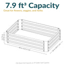 Sunnydaze Galvanized Steel Raised Garden Bed - Rectangle - 48"