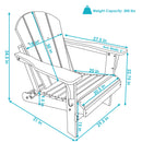 Sunnydaze Folding Adirondack Chair - 300-Pound Capacity - 34.5" H