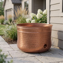 Hammered Steel Garden Hose Holder - Drainage Holes