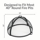 Sunnydaze Easy Access Steel Fire Pit Spark Screen