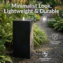 Sunnydaze Rectangle Polystone Outdoor Bubble Fountain