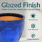 Sunnydaze Resort Glazed Ceramic Planter