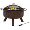 Sunnydaze 30" Cosmic Cooking Fire Pit with Grill Grate & Spark Screen
