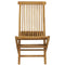 Sunnydaze Hyannis Teak Outdoor Folding Patio Chair with Slat Back