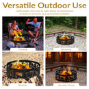 Sunnydaze Portable 36" Outdoor Fire Pit Ring with 360-Degree Cutouts