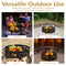Sunnydaze Portable 36" Outdoor Fire Pit Ring with 360-Degree Cutouts