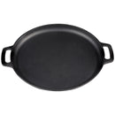 Sunnydaze Pre-Seasoned Cast Iron Pizza Pan with 2 Side Handles