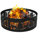 Sunnydaze Portable 36" Outdoor Fire Pit Ring with 360-Degree Cutouts