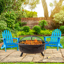 Sunnydaze 42" Large Cosmic Fire Pit with Moon and Stars Design