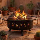 Sunnydaze Cosmic Large Outdoor Fire Pit with Spark Screen