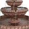 Sunnydaze 3-Tier Dove Pair Outdoor Water Fountain - 43" H