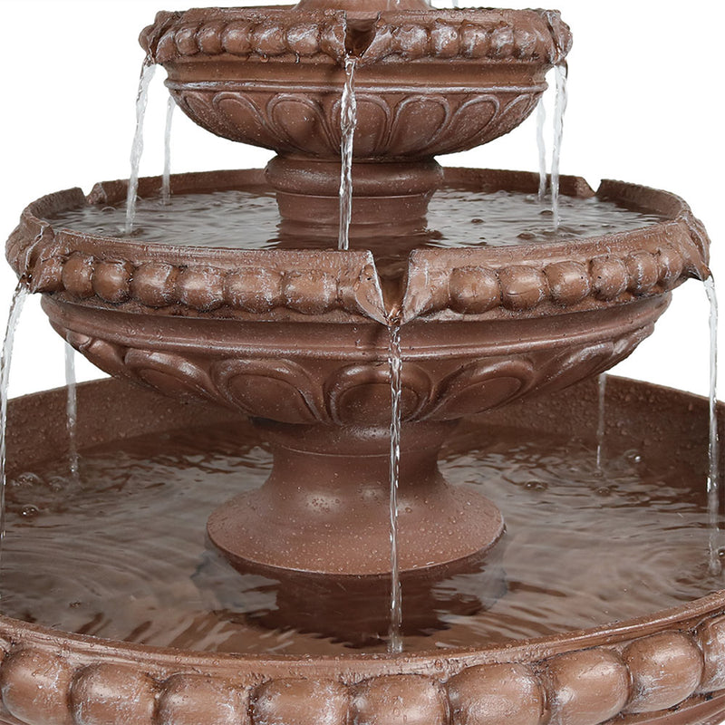 Sunnydaze 3-Tier Dove Pair Outdoor Water Fountain - 43" H