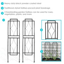 Sunnydaze 30" Contemporary Metal Garden Trellis - Set of 2