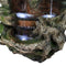 Sunnydaze Flat Rock Summit Large Outdoor Waterfall Fountain with LED Lights - 61" H