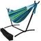 Sunnydaze Brazilian Double Hammock with Stand & Carrying Case - 2-Person