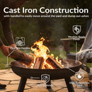 Sunnydaze Cast Iron Heavy Duty Fire Pit for Outside