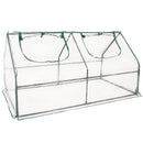 Sunnydaze Portable Mini Cloche Greenhouse with Zipper Doors - Clear