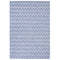 Sunnydaze Chevron Dreams Indoor/Outdoor Patio Area Rug in Blue/Gray