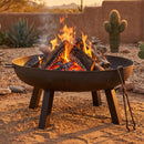 Sunnydaze Cast Iron Heavy Duty Fire Pit for Outside