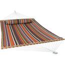 Sunnydaze 2 Person Quilted Fabric Hammock with Spreader Bars, Canyon Sunset