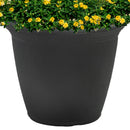 Anjelica Planter - 15.25 in (38 cm) - Matte Black, on a white background