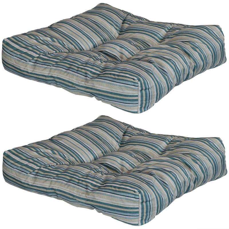 Sunnydaze Polyester Tufted Indoor/Outdoor Square Patio Cushions Set of 2