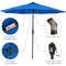 Sunnydaze 9' Solar Sunbrella Umbrella with Push-Button Tilt and Crank