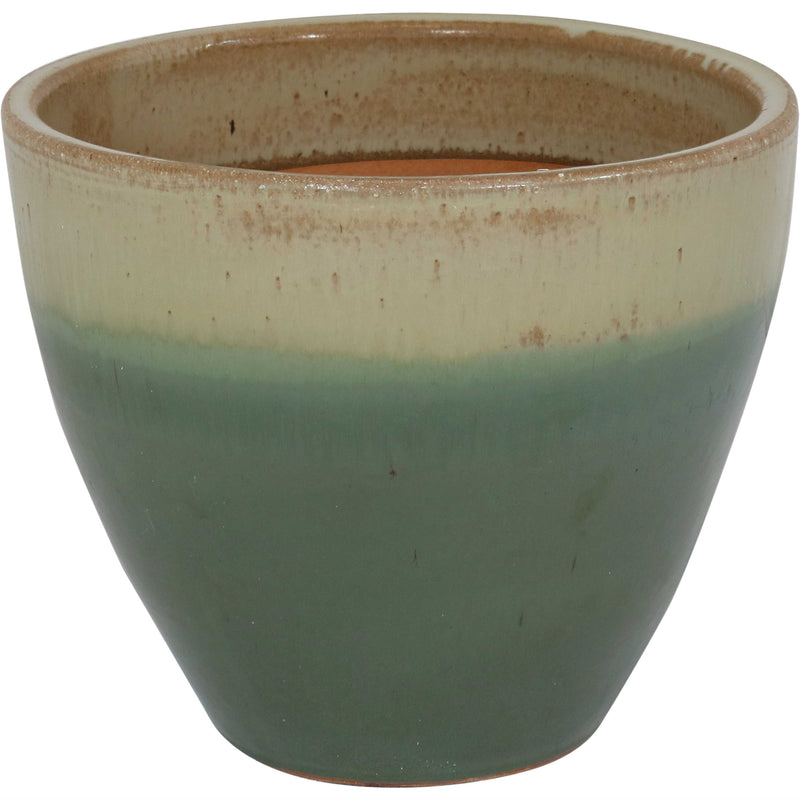 Sunnydaze Resort Glazed Ceramic Planter - UV/Frost-Resistant 13-Inch