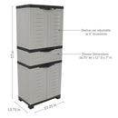 Sunnydaze Plastic Garage Storage Cabinet with 2 Adjustable Shelves