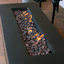 Sunnydaze Rectangular Liquid Propane Gas Fire Pit with Lava Rocks - 56"