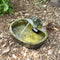 Sunnydaze Ceramic Frog Solar Fountain with Solar Pump and Panel - 7"