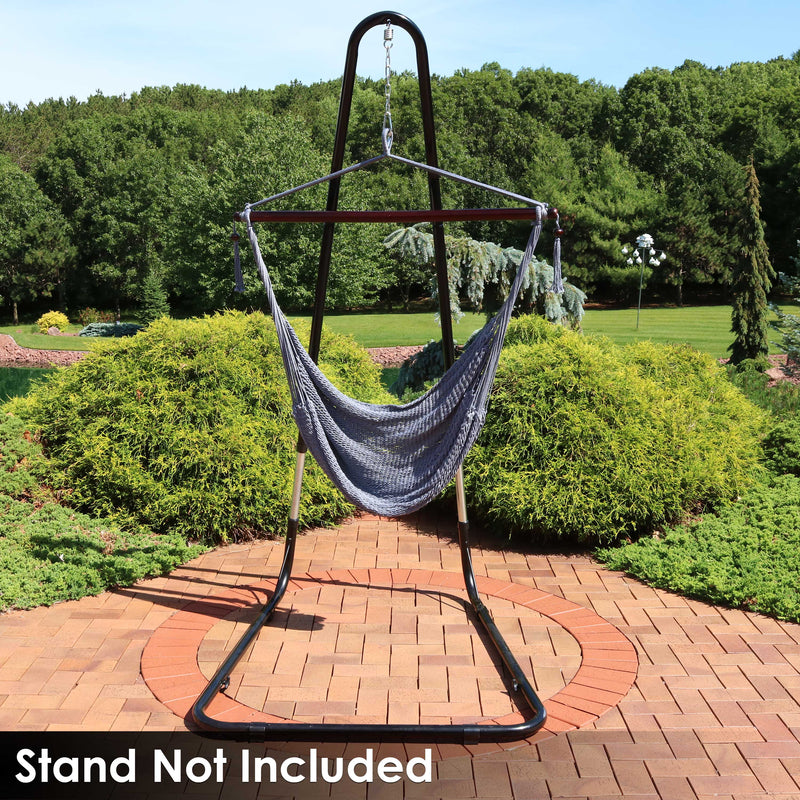 Sunnydaze Outdoor Extra Large Hanging Caribbean Hammock Chair