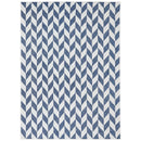 8x10 Sunnydaze Geometric Affinity Indoor/Outdoor Patio Area Rug in Steel Blue