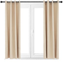 Sunnydaze Beige Outdoor Room Darkening Curtains