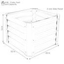 Sunnydaze 22" Square Steel Raised Garden Bed