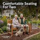 Sunnydaze 2-Person Teak Patio Bench for Outside