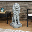 Sunnydaze Noble Beast Sitting Lion Outdoor Statue - 30"