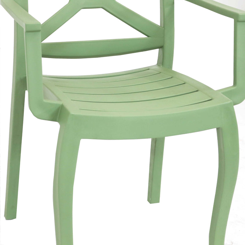 Sunnydaze Tristana Plastic Outdoor Dining Armchair