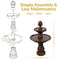 Sunnydaze 2-Tier Solar Outdoor Water Fountain with Battery Backup