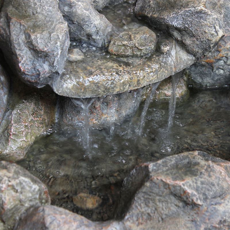 Sunnydaze Rocky Ravine Outdoor Water Fountain - 18" H